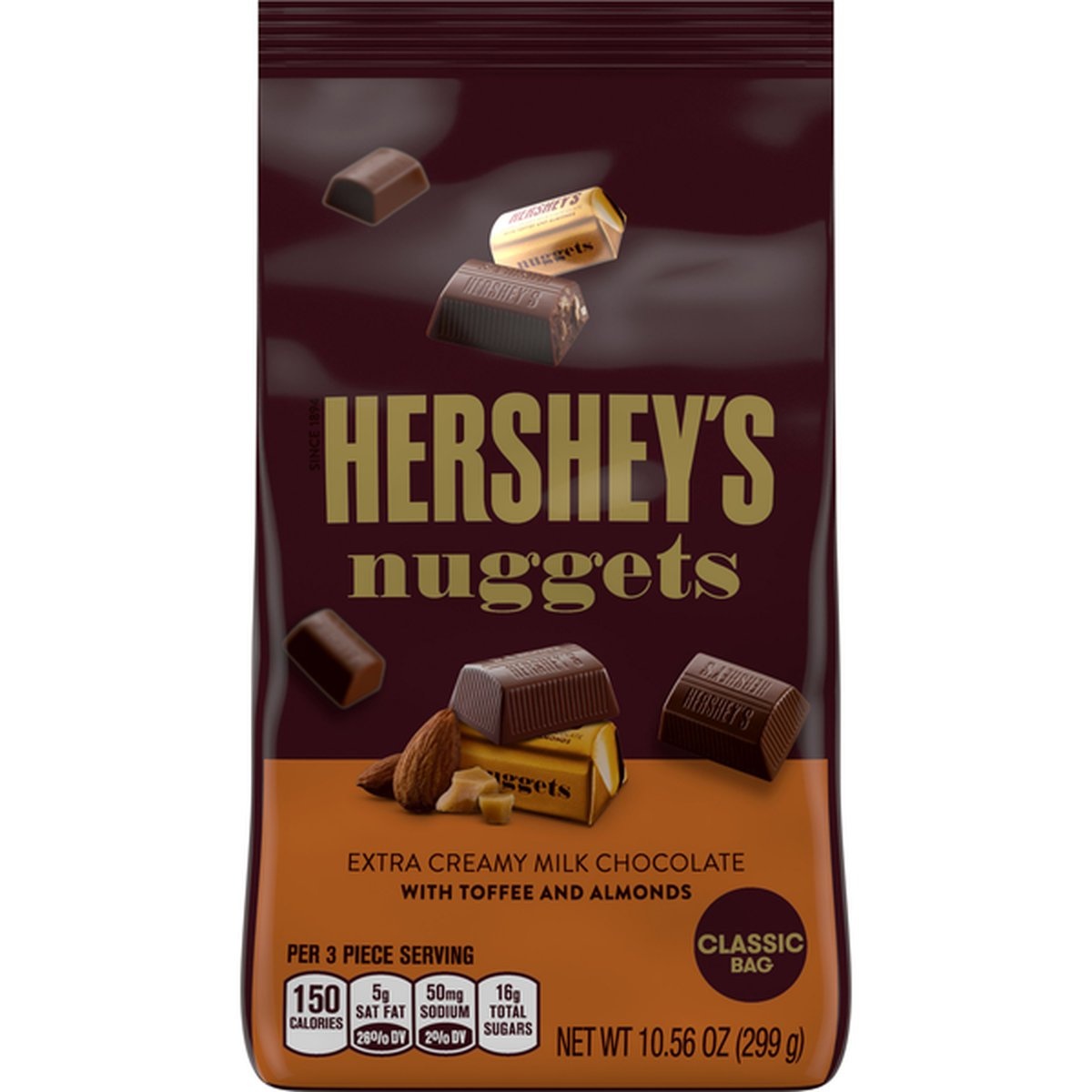 slide 1 of 1, Hershey Nuggets, With Toffee And Almonds, Classic Bags, 10.56 oz