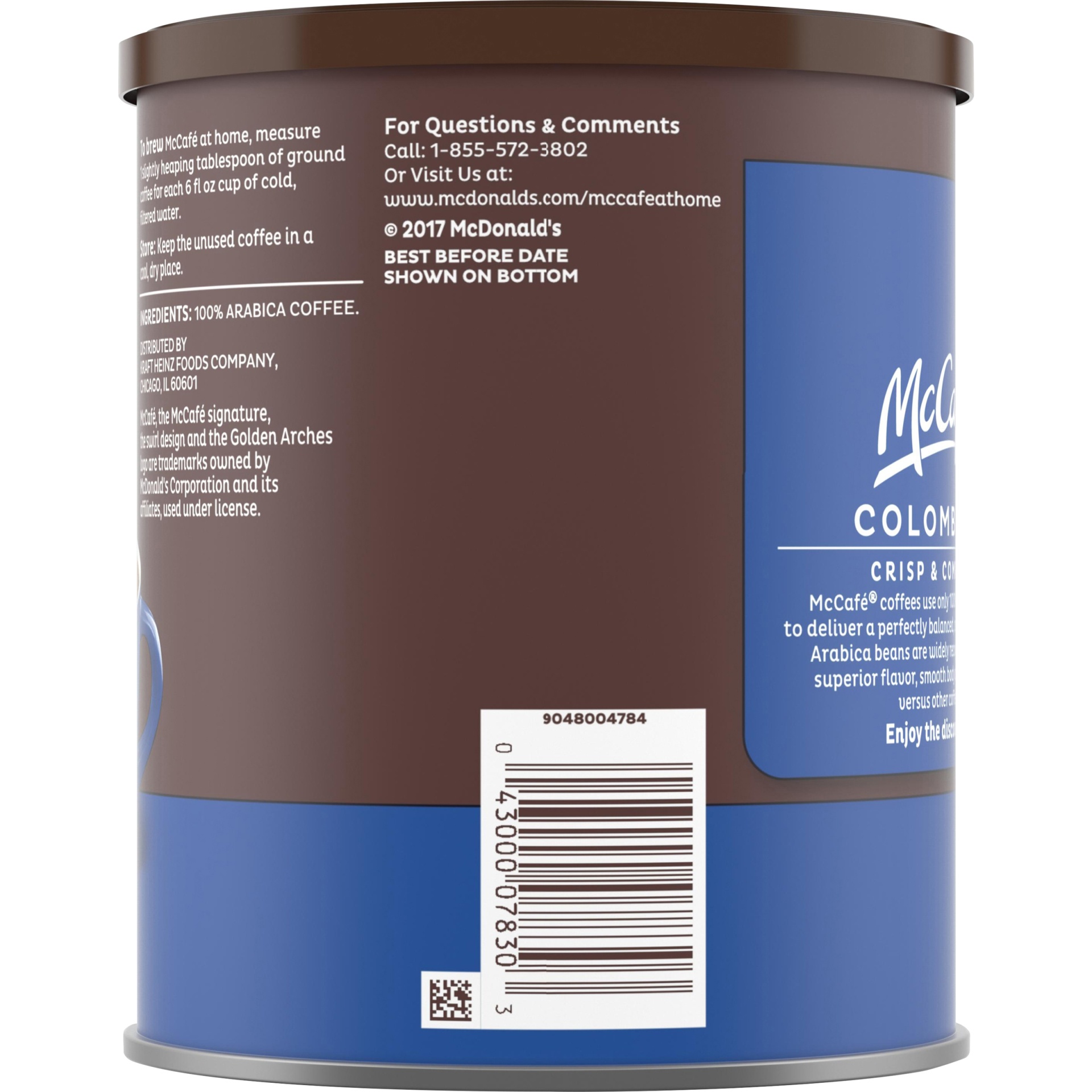 slide 6 of 8, McCafé Colombian Ground Coffee Canister, 12 oz