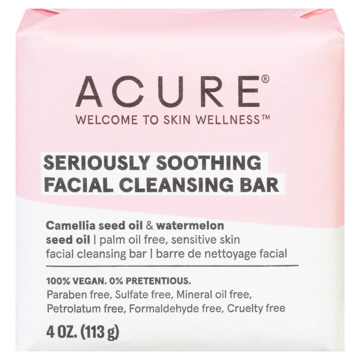 slide 1 of 9, ACURE Seriously Soothing Facial Cleansing Bar 4 oz, 1 ct