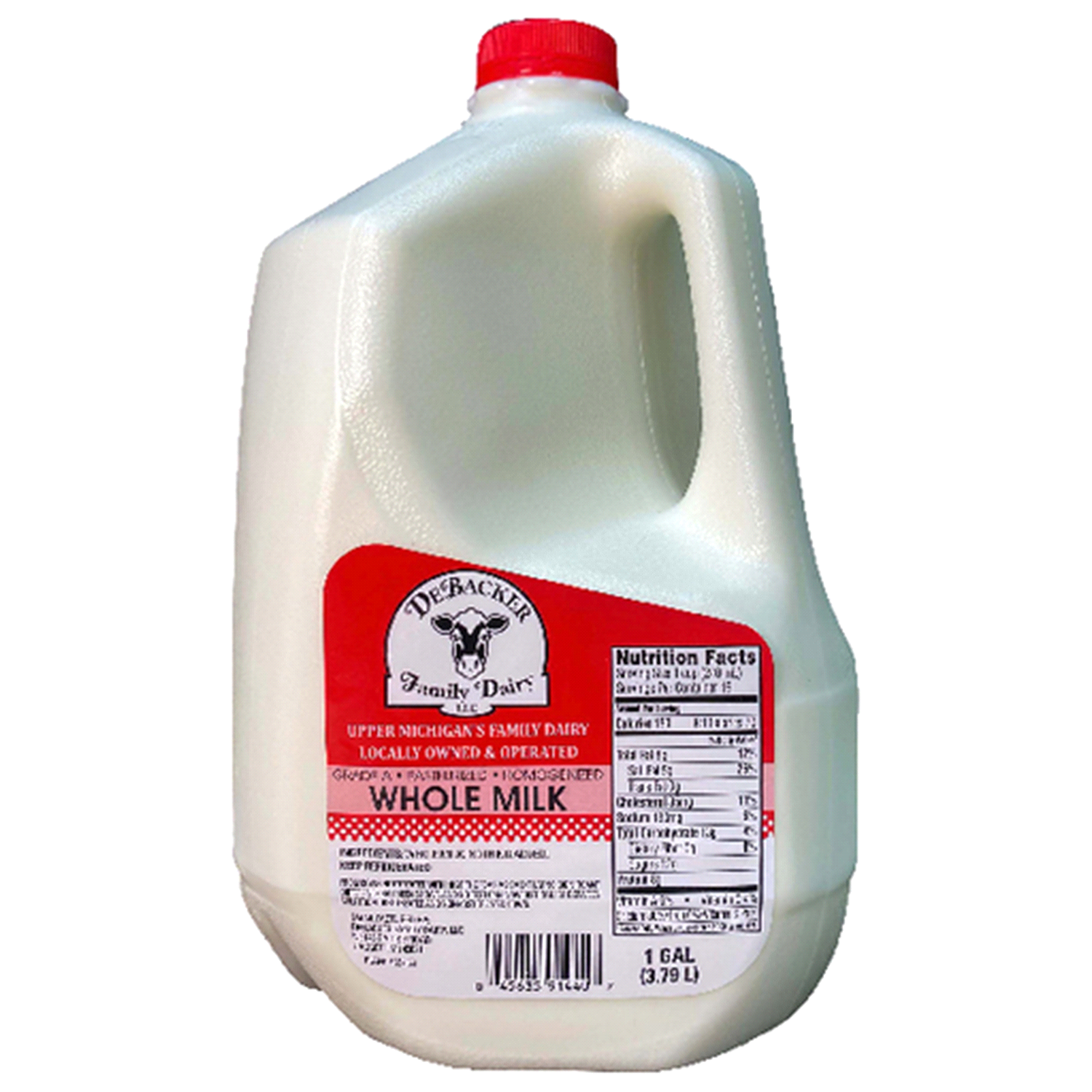 slide 1 of 1, Debacker Family Dairy Whole Milk, 1 gal