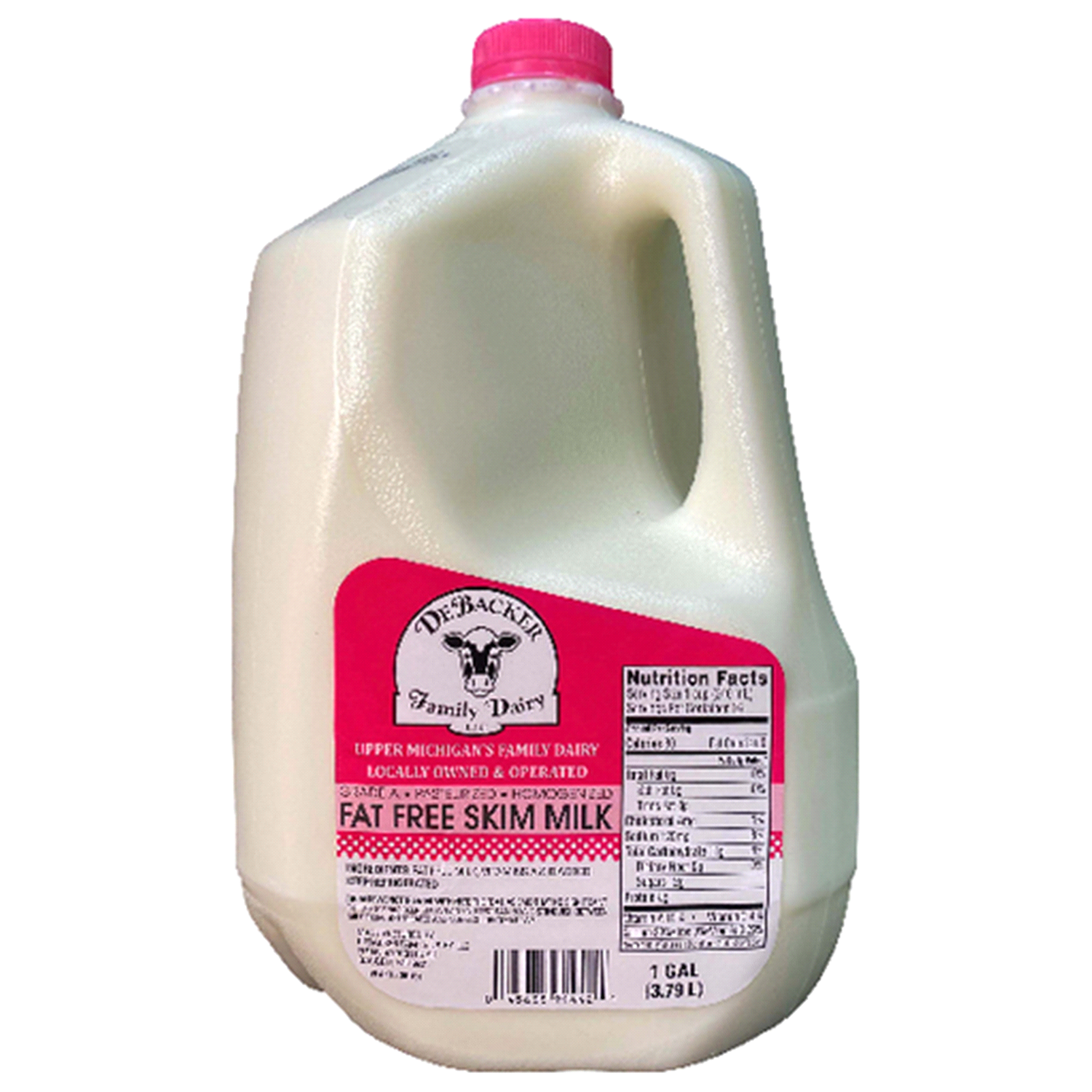 slide 1 of 1, Debacker Family Dairy Skim Milk, 1 gal