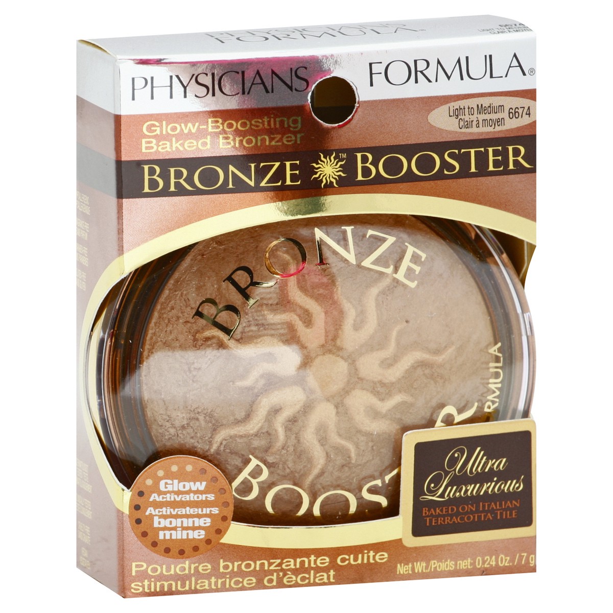 slide 7 of 12, Physicians Formula Glow Boosting Baked Bronzer Light-to-medium, 0.24 oz