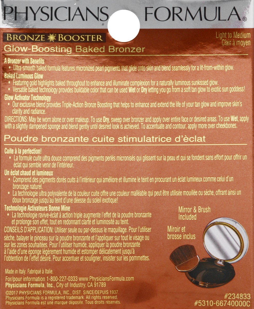 slide 5 of 12, Physicians Formula Glow Boosting Baked Bronzer Light-to-medium, 0.24 oz