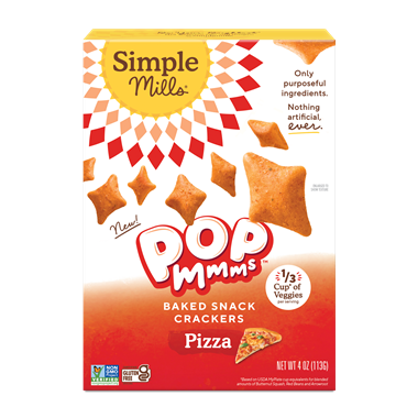 slide 1 of 1, Simple Mills Pop Mmms Baked Pizza Snack Crackers 4 oz, 4 oz