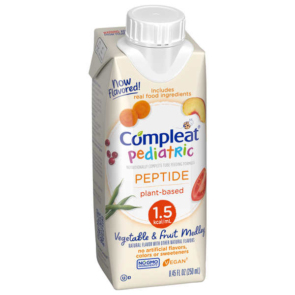 slide 1 of 1, COMPLEAT PEDIATRIC Peptide 1.5 Cal Unflavored 8.45 fl. oz. Carton, 8.45 fl oz