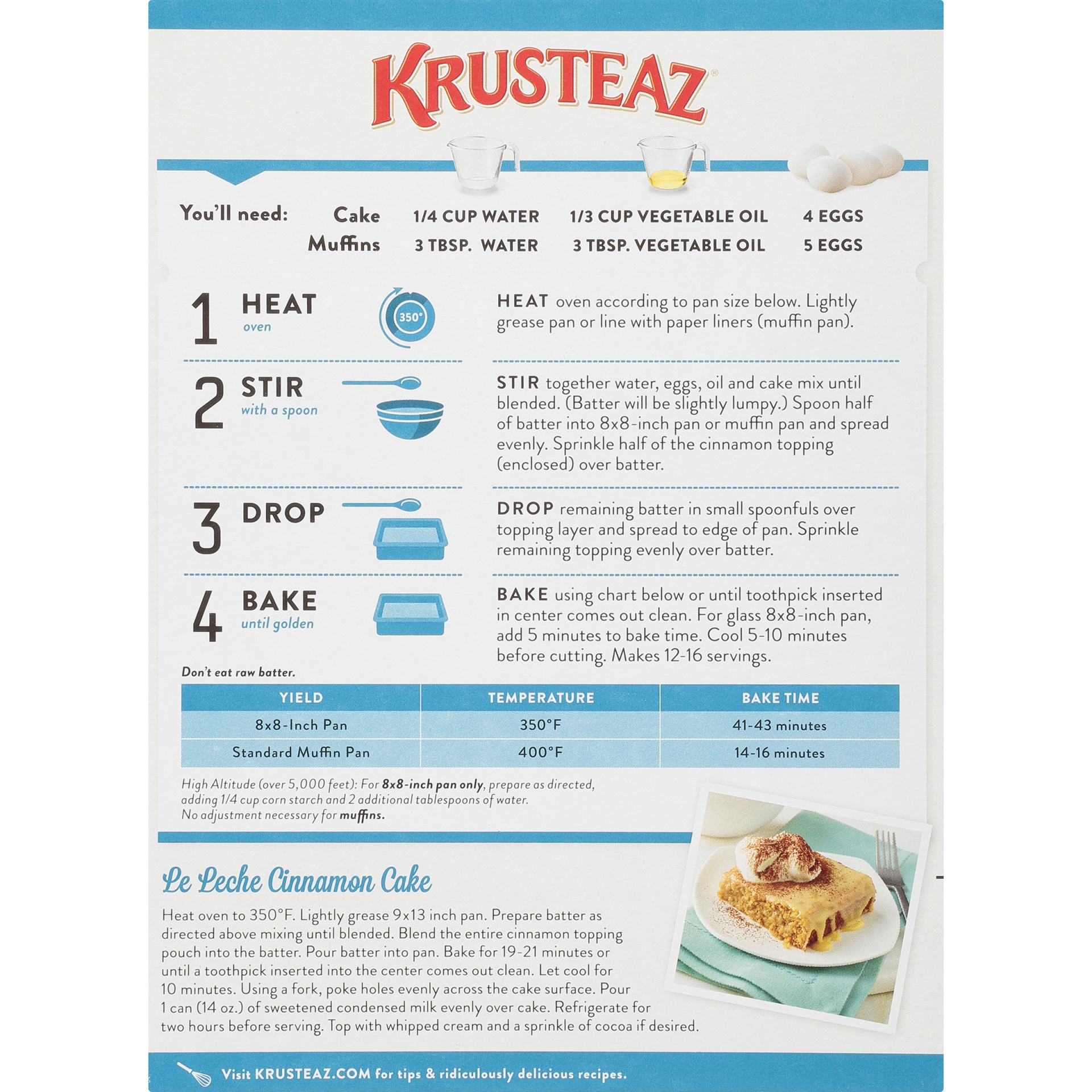 slide 4 of 8, Krusteaz Gluten Free Cinnamon Swirl Crumb Cake & Muffin Mix, 20 oz