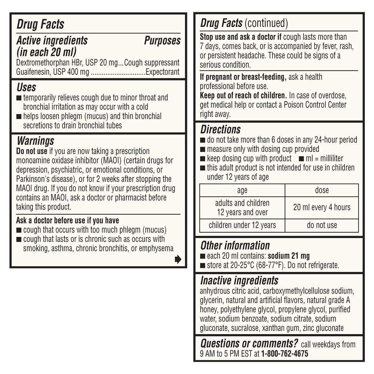 slide 5 of 5, Robitussin Max Honey Cough Syrup, 4 oz