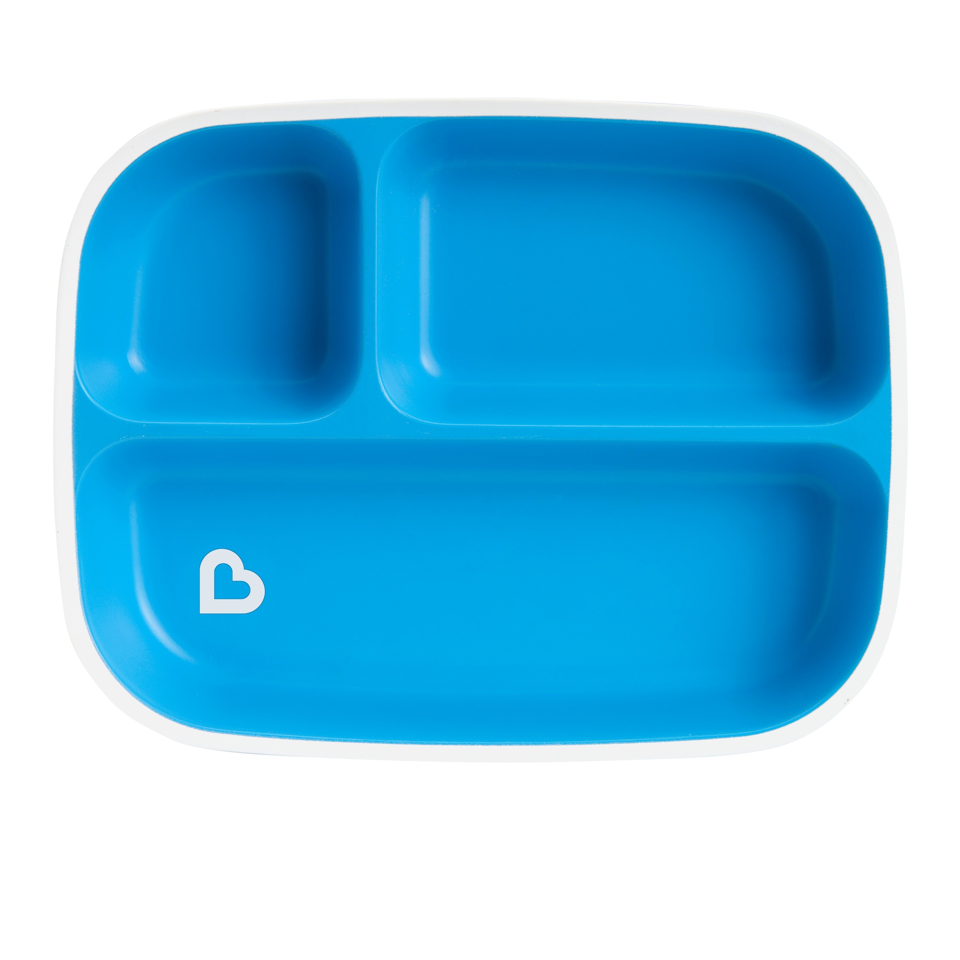 slide 1 of 2, Munchkin Splash Divided Plate - Blue, 1 ct