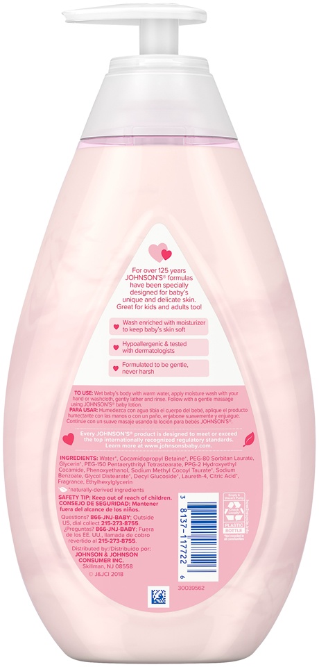 slide 6 of 6, Johnson's Skin Nourish Baby Wash, 27.1 oz