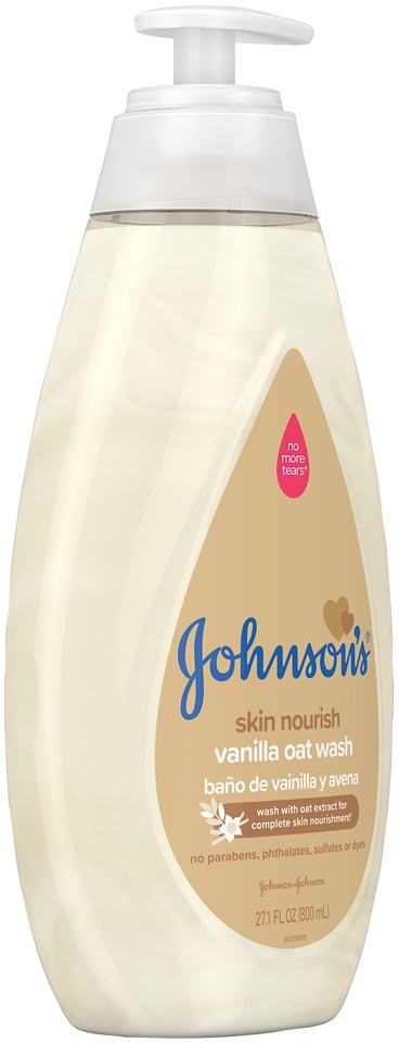 slide 6 of 6, Johnson's Skin Nourish Vanilla Oatmeal Wash, 27.1 oz