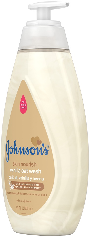 slide 2 of 6, Johnson's Skin Nourish Vanilla Oatmeal Wash, 27.1 oz