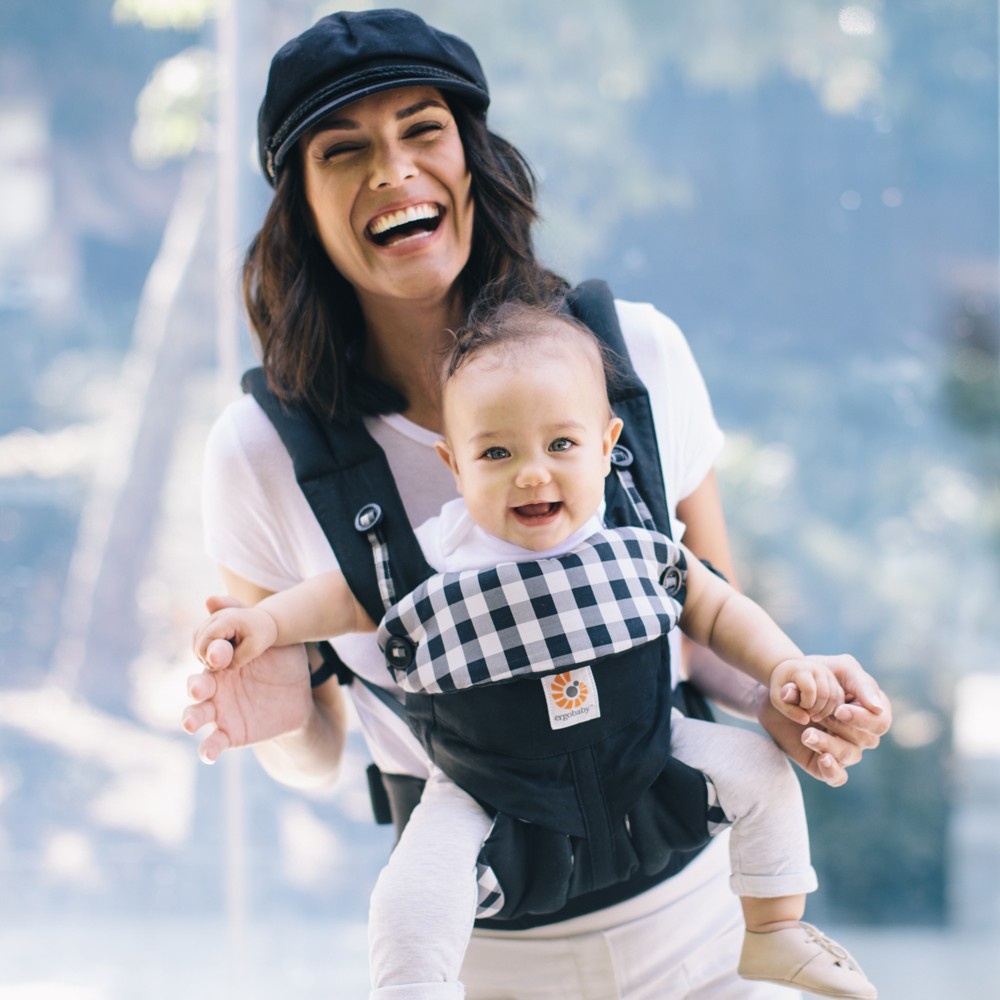 slide 4 of 5, Ergobaby Gingham Noir 360 All Carry Positions Ergonomic Baby Carrier, 1 ct