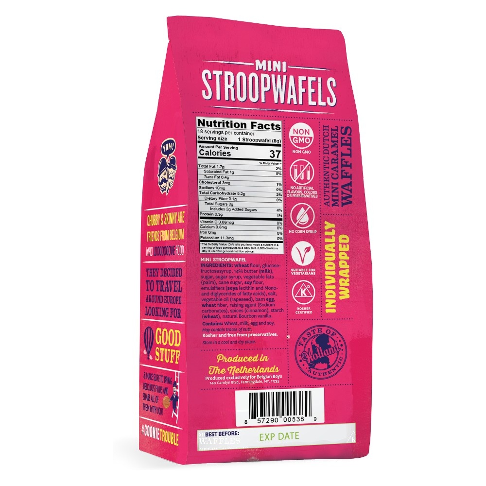 slide 2 of 2, Belgian Boys Mini StroopWafels, 8 oz