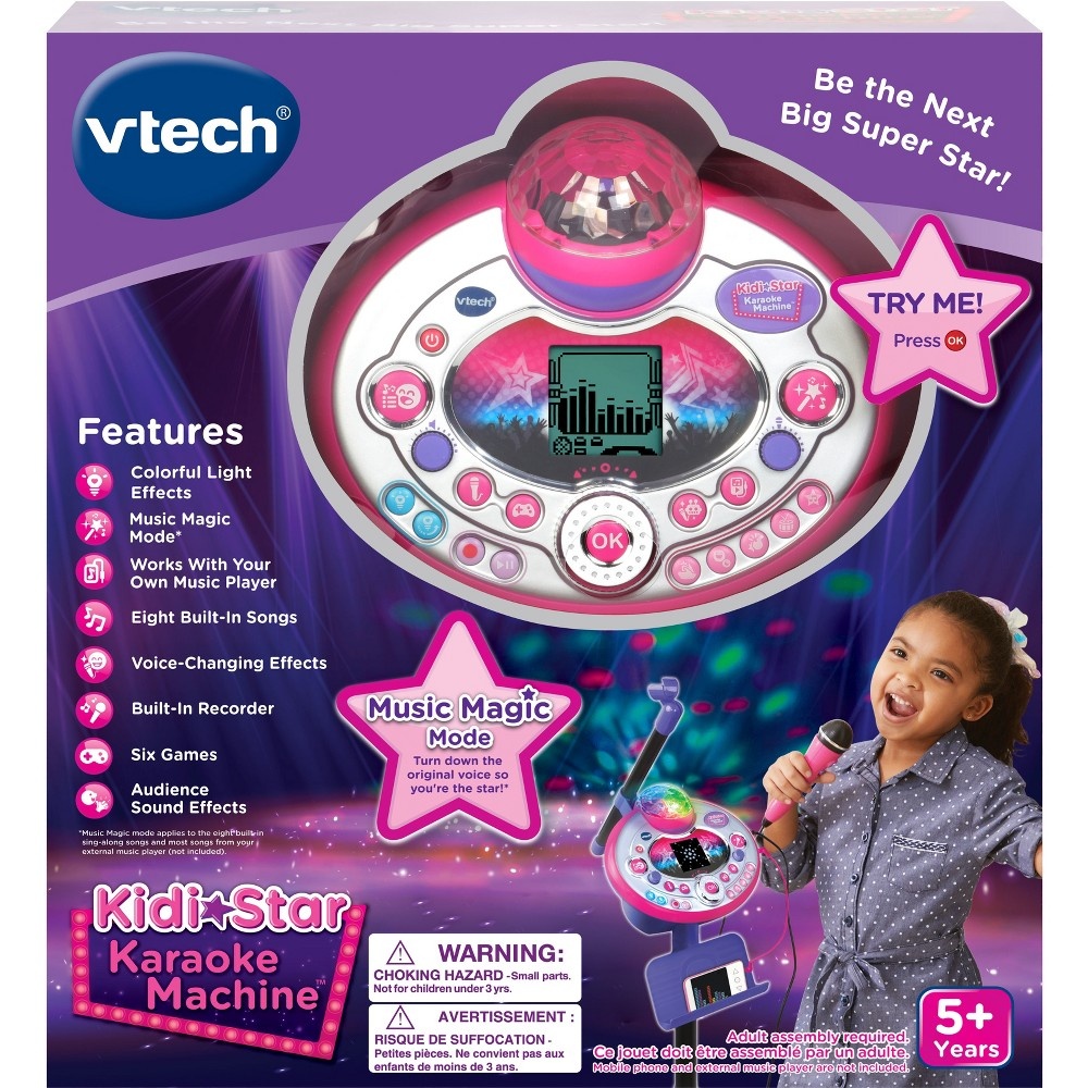 slide 4 of 9, VTech Kidi Star Karaoke Machine - Pink/Purple, 1 ct