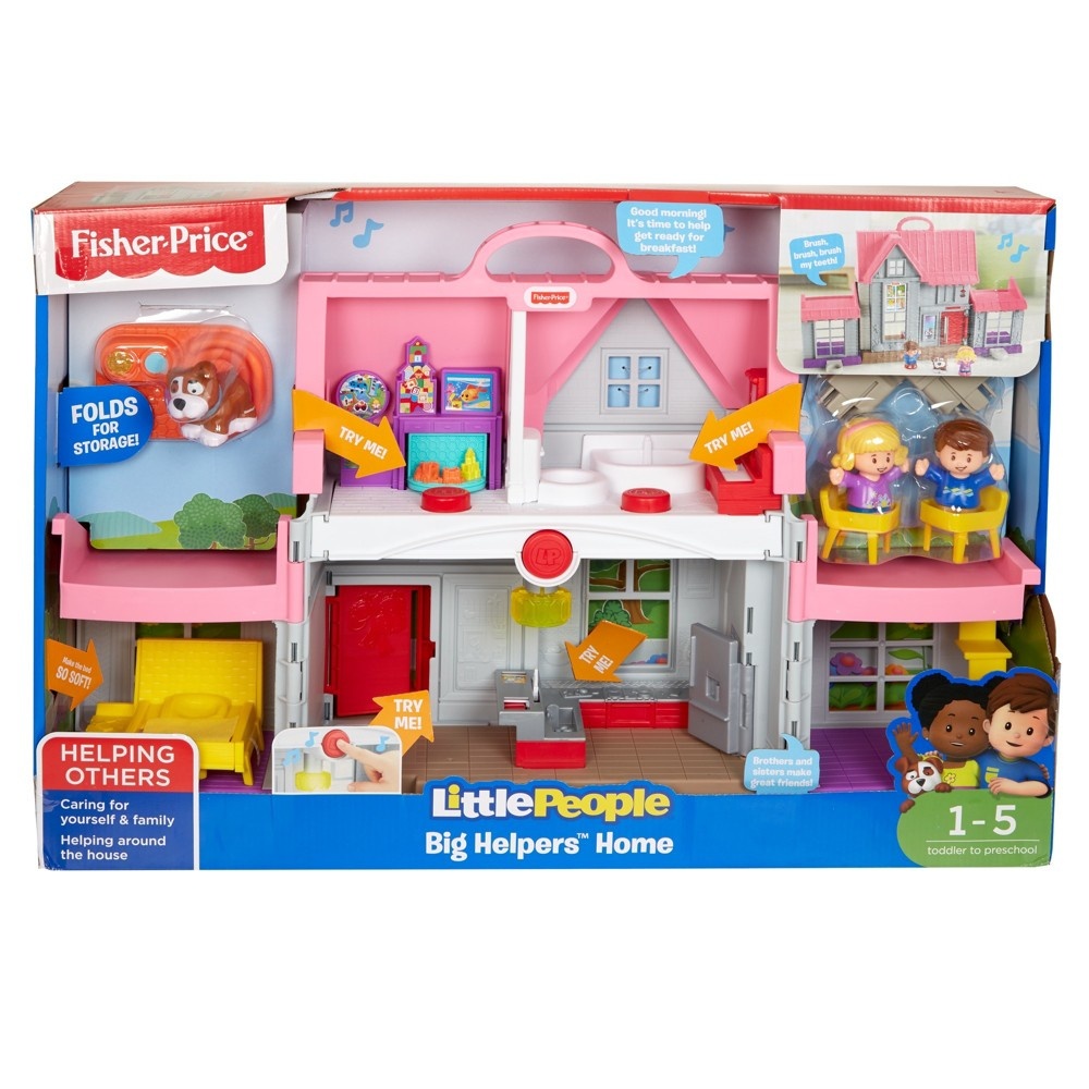 slide 8 of 8, Fisher-Price Little People Big Helpers Home - Pink, 1 ct