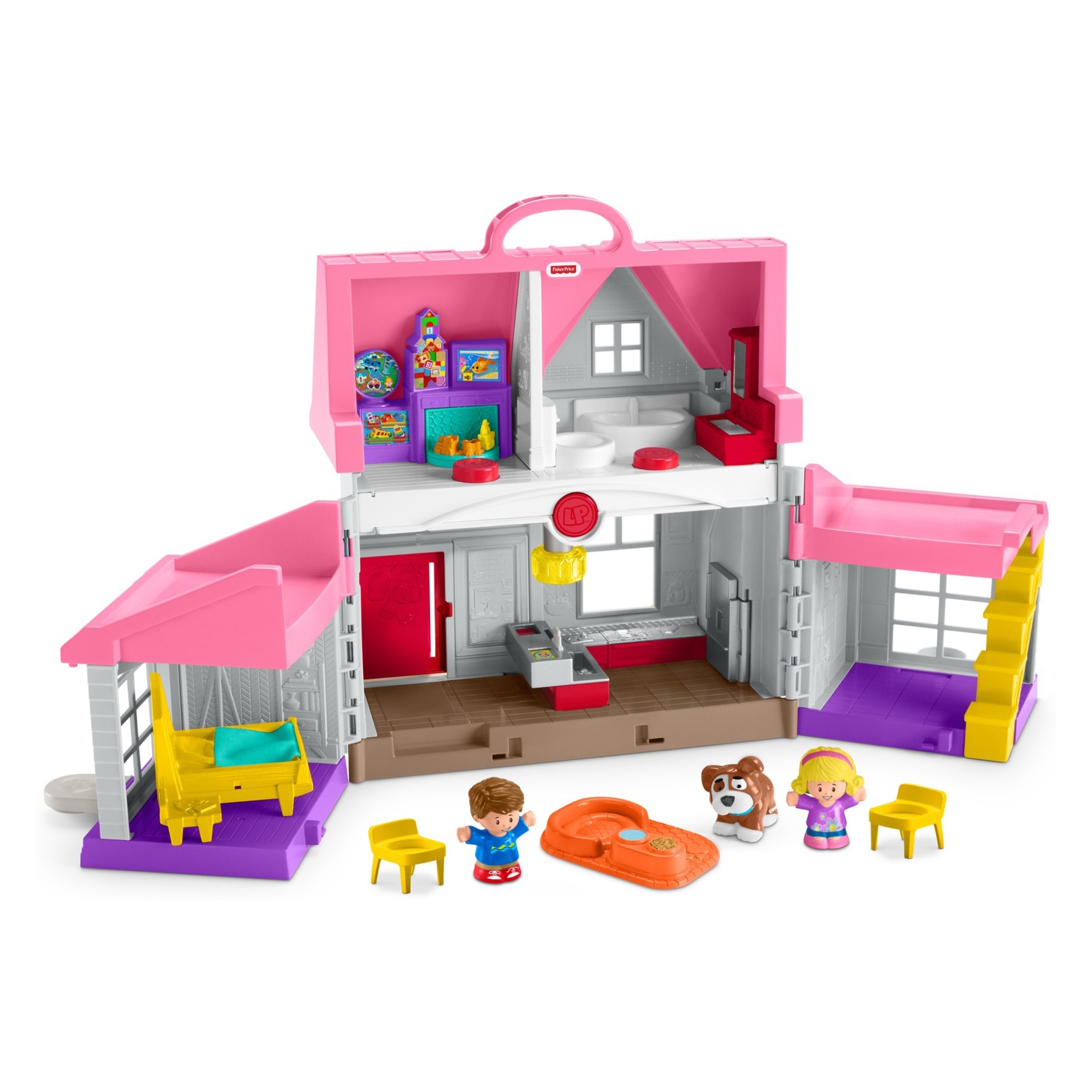 slide 1 of 8, Fisher-Price Little People Big Helpers Home - Pink, 1 ct