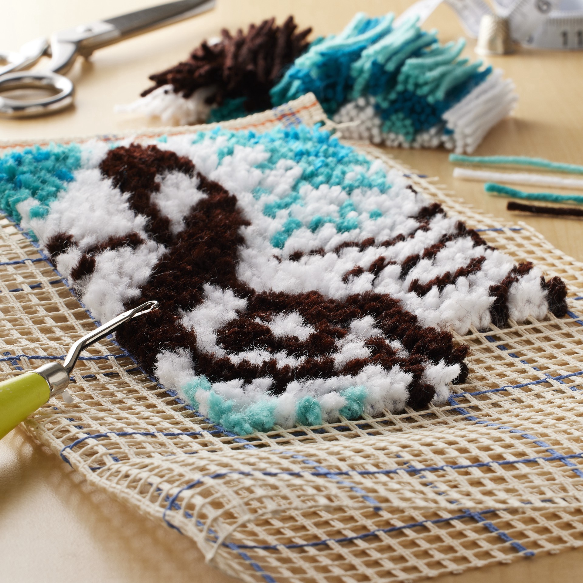 slide 4 of 5, Wonderart Treble Clef Latch Hook Kit, 12 in x 12 in