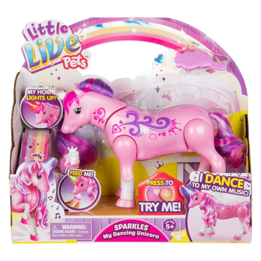 slide 3 of 9, Live Little Pets Sparkles My Dancing Unicorn Toy, 1 ct