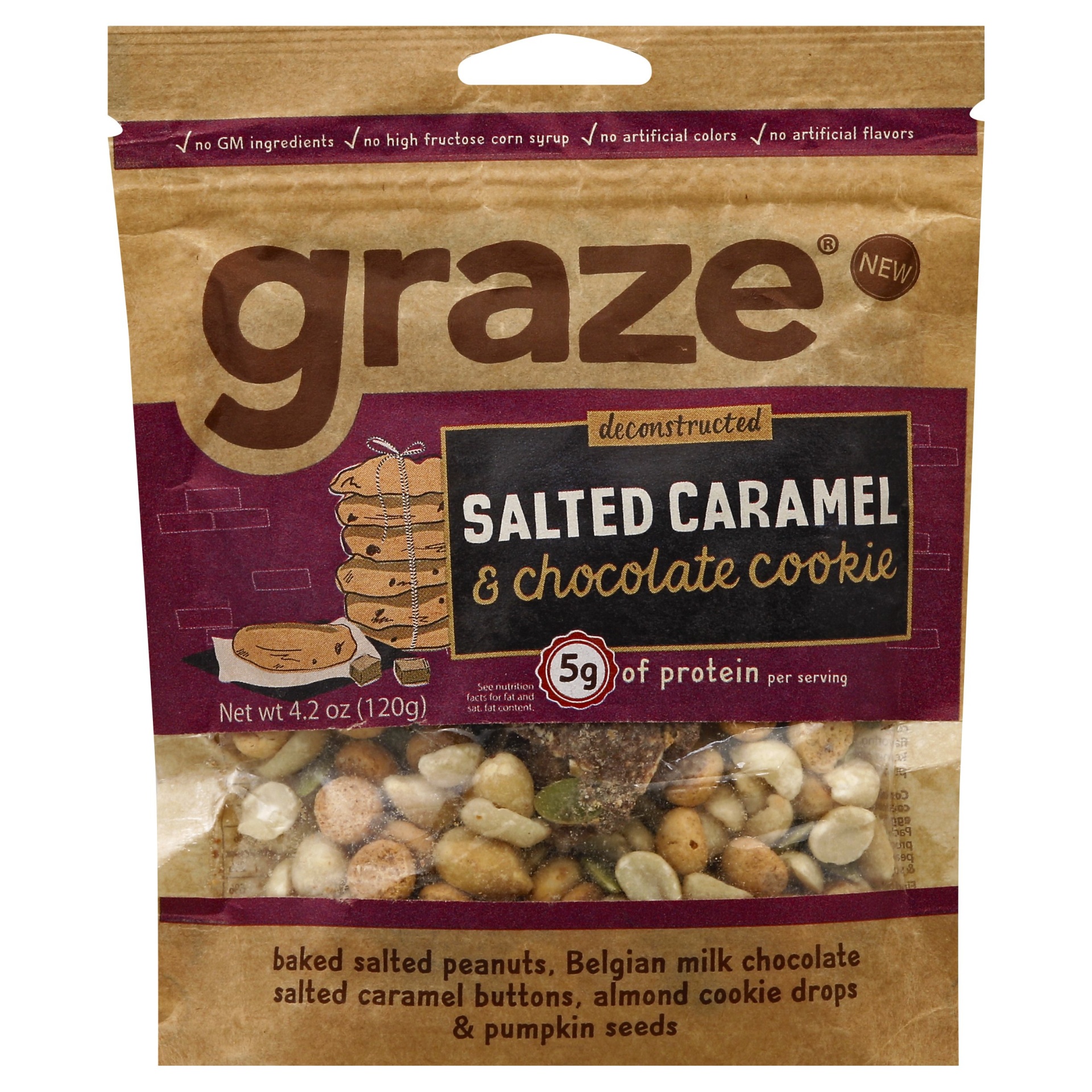 slide 1 of 1, graze Snack Mix - Salted Caramel & Chocolate Cookie, 4.2 oz