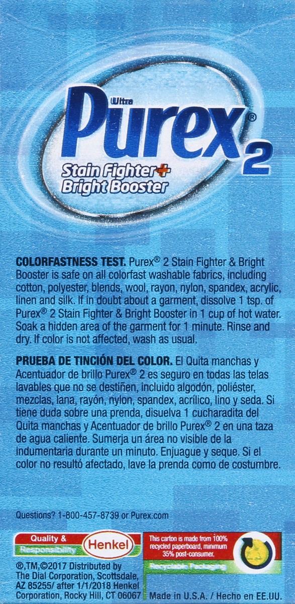 slide 4 of 12, Purex 2 Ultra Stain Fighter + Bright Booster 29 oz, 29 oz