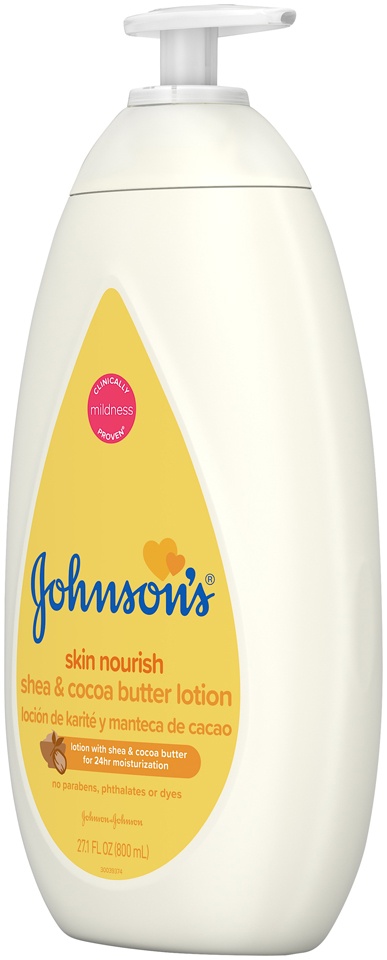 slide 3 of 6, Johnson's Skin Nourish Shea & Cocoa Butter Lotion, 27.1 oz