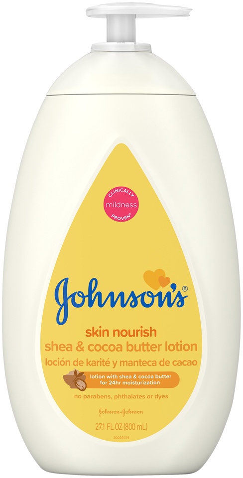 slide 1 of 6, Johnson's Skin Nourish Shea & Cocoa Butter Lotion, 27.1 oz