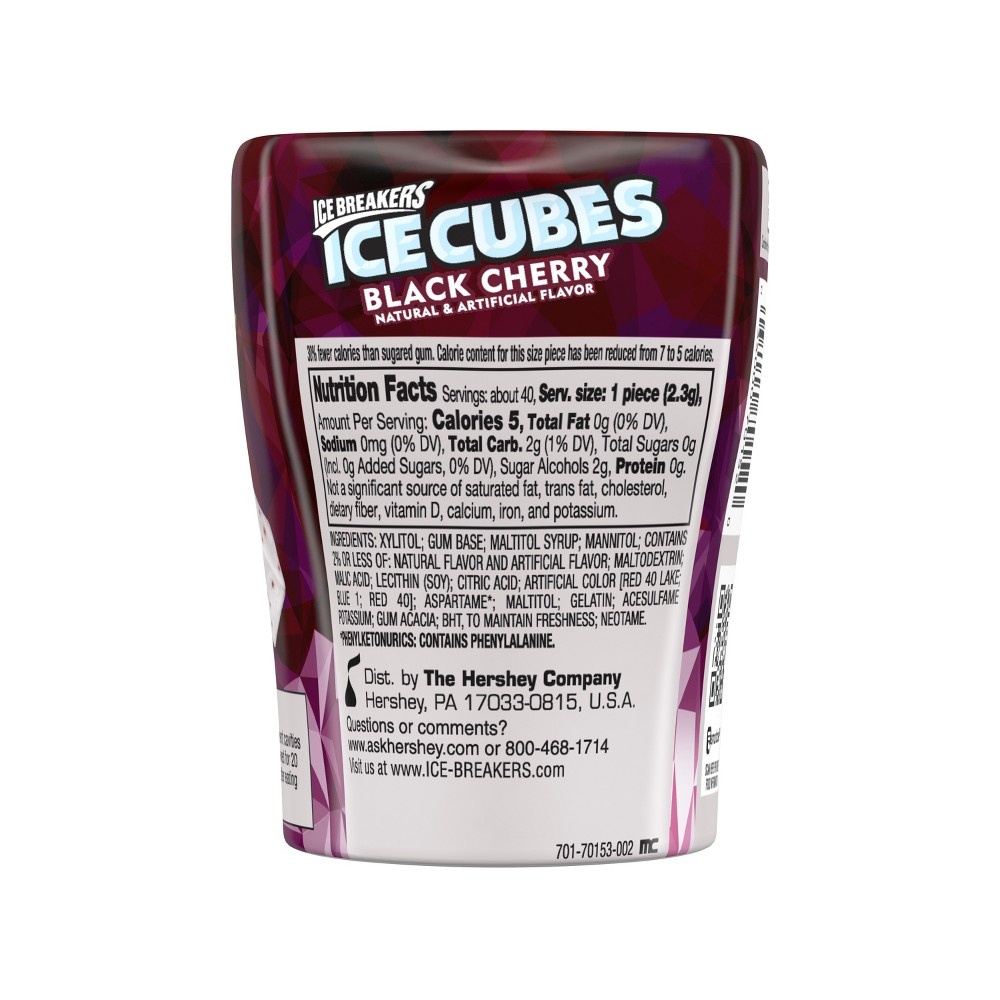 slide 2 of 3, ICE BREAKERS Ice Cubes Black Cherry Chewing Gum, 40 ct