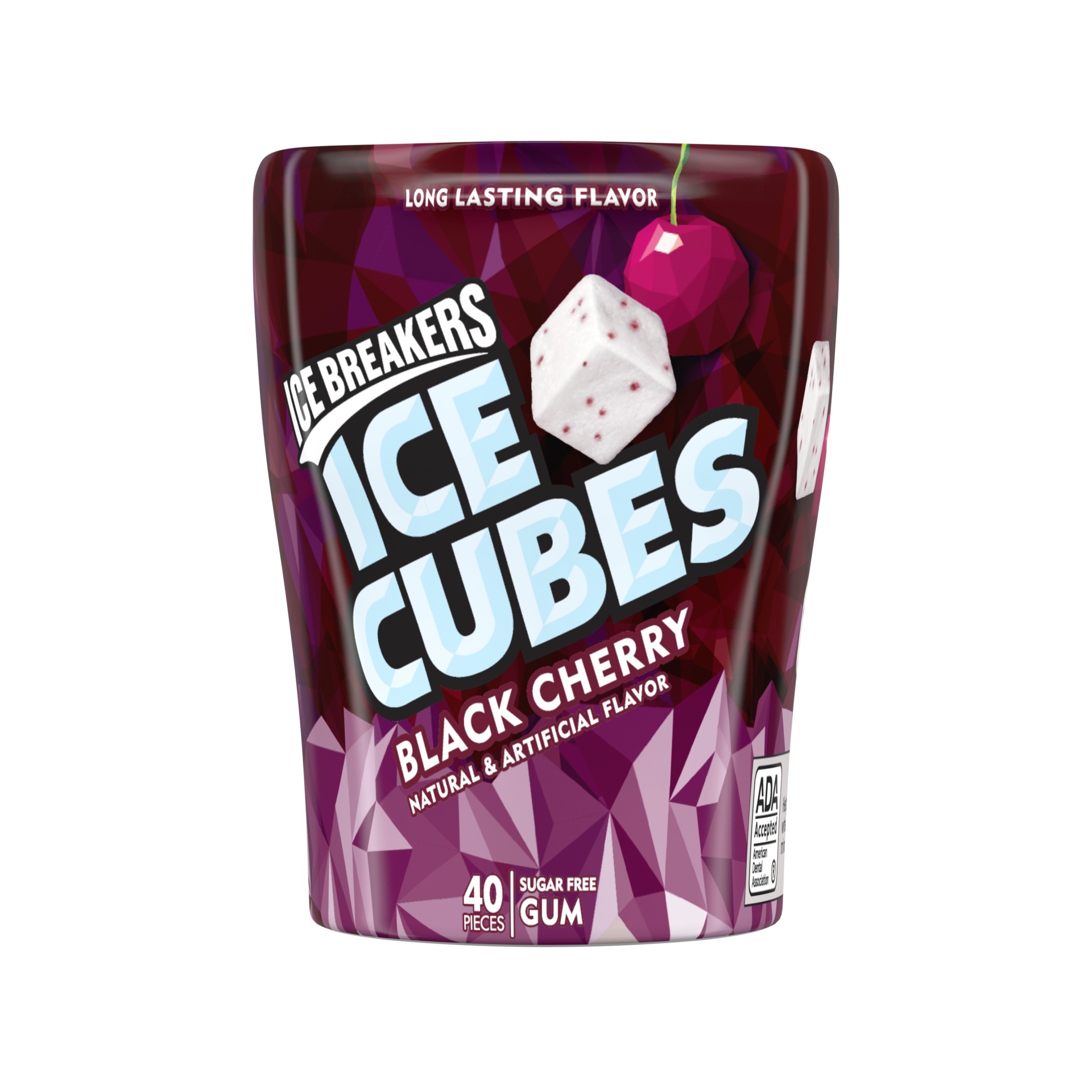 slide 1 of 3, ICE BREAKERS Ice Cubes Black Cherry Chewing Gum, 40 ct