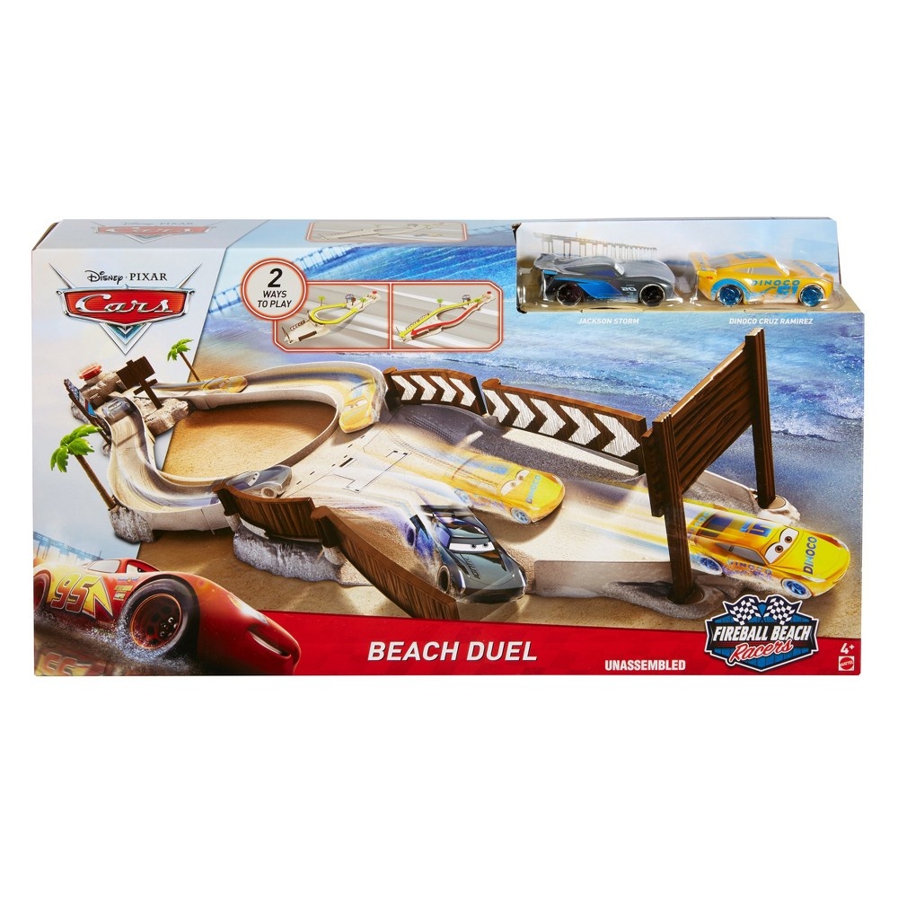 slide 2 of 4, Disney Pixar Cars Fireball Beach Racers Beach Duel Playset, 1 ct