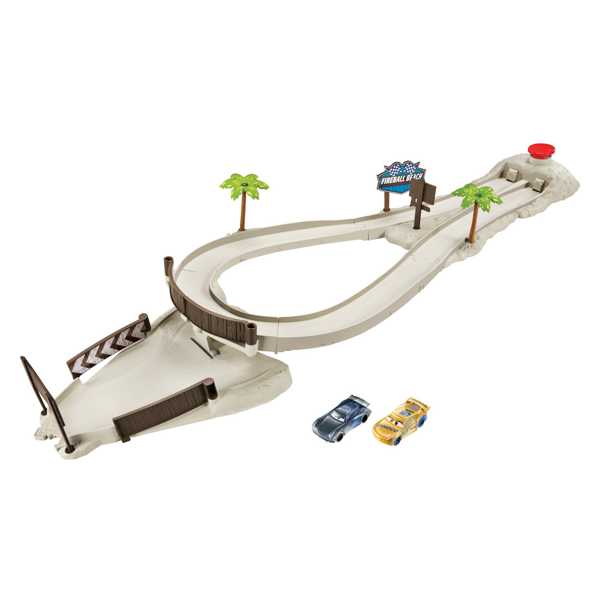 slide 1 of 4, Disney Pixar Cars Fireball Beach Racers Beach Duel Playset, 1 ct