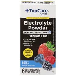 TopCare Health Advantage Care+ Berry Frost Electrolyte Powder, 6 ea