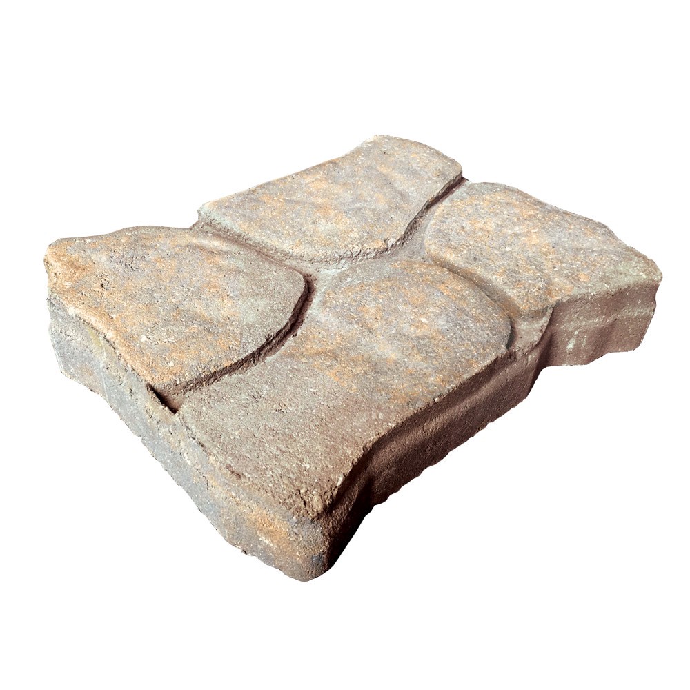 slide 1 of 6, 13-in L x 11-in W x 2-in H Rectangle Buff/charcoal Concrete Patio stone, 1 ct