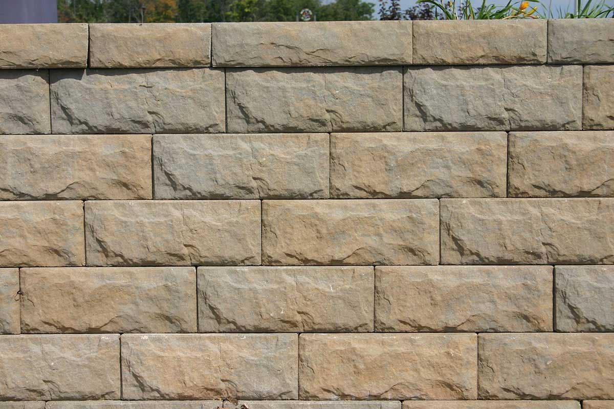 slide 4 of 4, 2.5-in H x 16-in L x 8-in D Buff/Charcoal Concrete Retaining wall cap, 1 ct