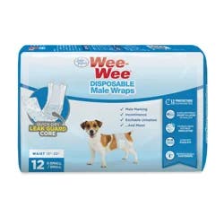 Four Paws Wee-Wee Disposable Male Dog Wraps Male Wraps