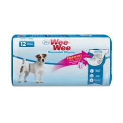 Four Paws Fragrance Free Wee-Wee Disposable Dog Diapers - 12ct - S