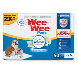 Four Paws Wee-Wee Odor Control with Febreze Freshness Dog Pads - 50ct