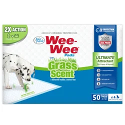 Four Paws Four Paws Wee-Wee Ultimate Attractant Dog Pee Pads with Grass Scent 22" x 23" (50 Pack)