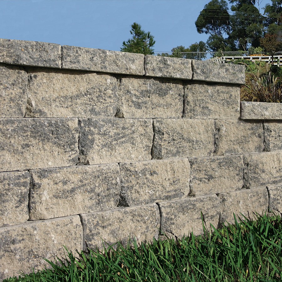 slide 4 of 5, 3-in H x 15.5-in L x 11.2-in D Gray/Charcoal Concrete Retaining wall cap, 1 ct