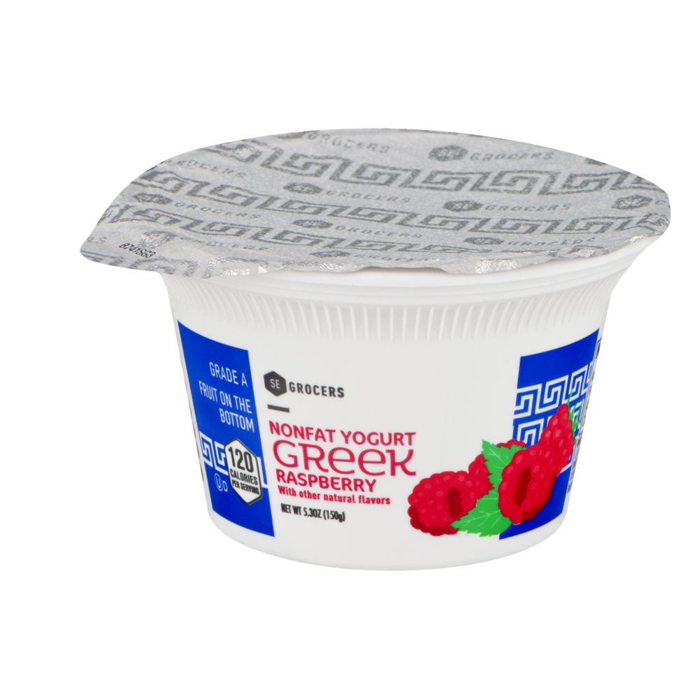 slide 1 of 1, SE Grocers Non Fat Rspbry Greek Yogurt, 5.3 oz