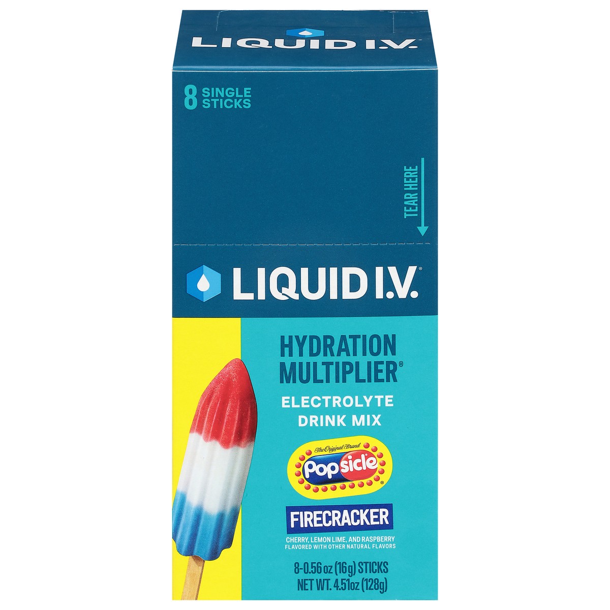 slide 1 of 13, Liquid I.V. Hydration Multiplier Electrolyte Drink Mix, , Firecracker Popsicle- 8 ct, 8 ct