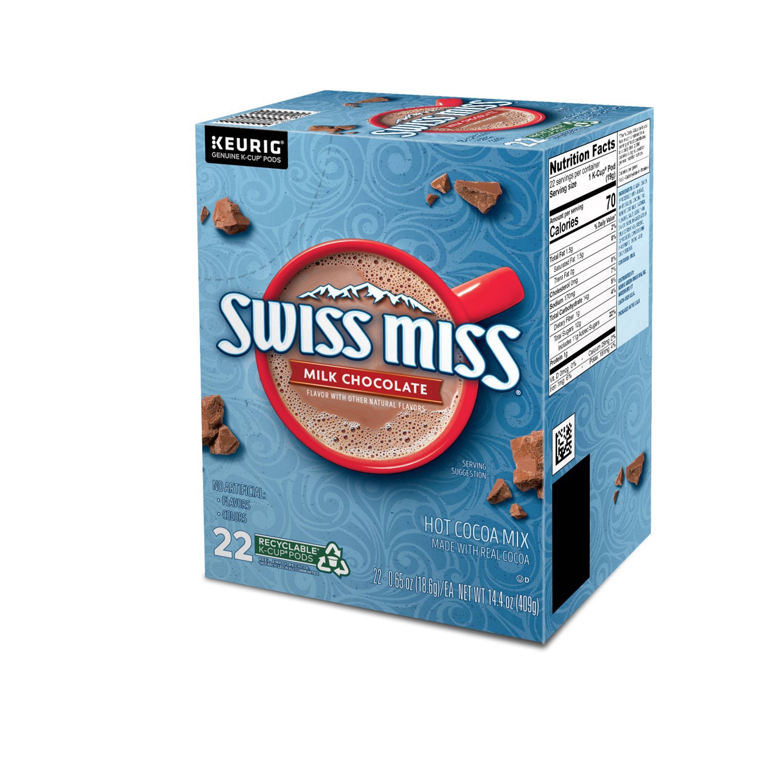 slide 19 of 50, Swiss Miss Milk Chocolate Hot Cocoa, Keurig Single-Serve K-Cup Pods, 22 Count, 22 ct