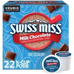 Swiss Miss Milk Chocolate Hot Cocoa, Keurig Single-Serve K-Cup Pods, 22 Count