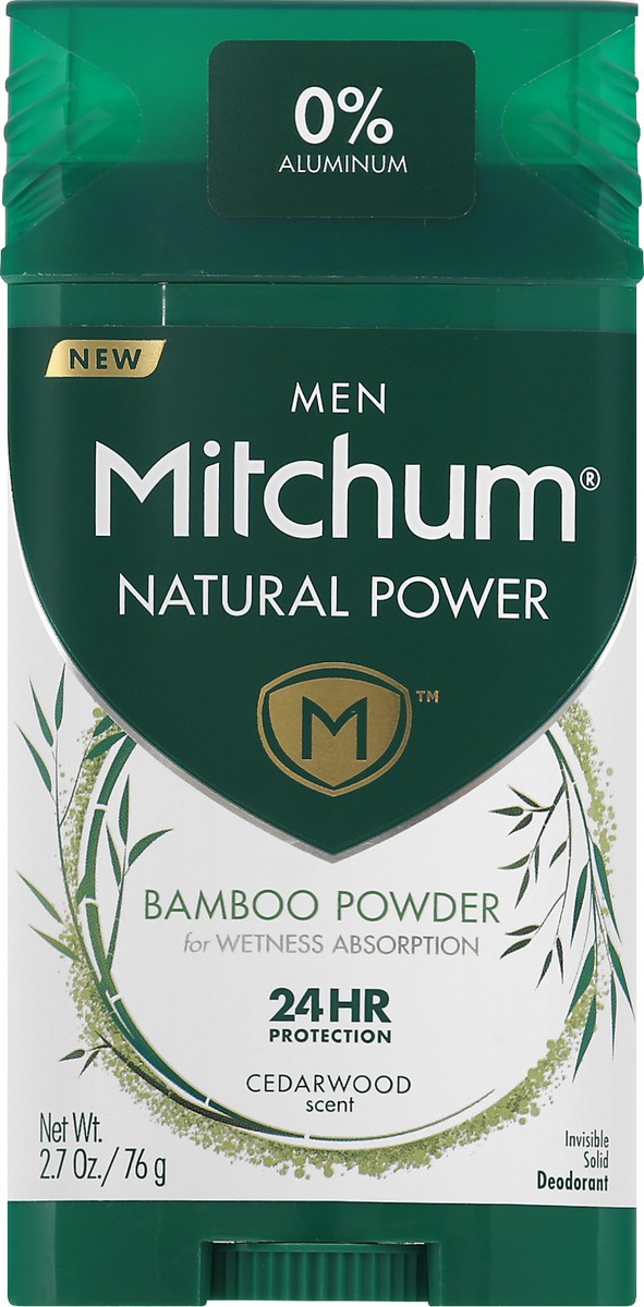 slide 1 of 1, Mitchum Natural Power Men Bamboo Powder Cedarwood Scent Deodorant 2.7 oz, 2.7 oz