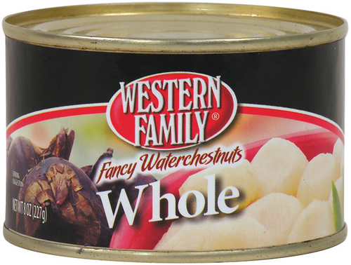 slide 1 of 1, Western Family Waterchestnuts Whole, 8 oz