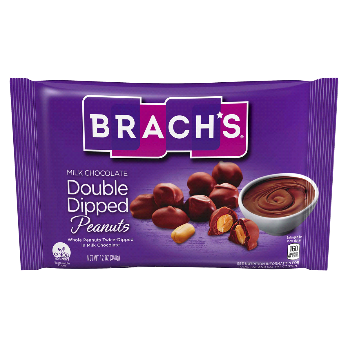 slide 1 of 8, Brach'sDouble Dippers Chocolate Peanuts, 12 oz