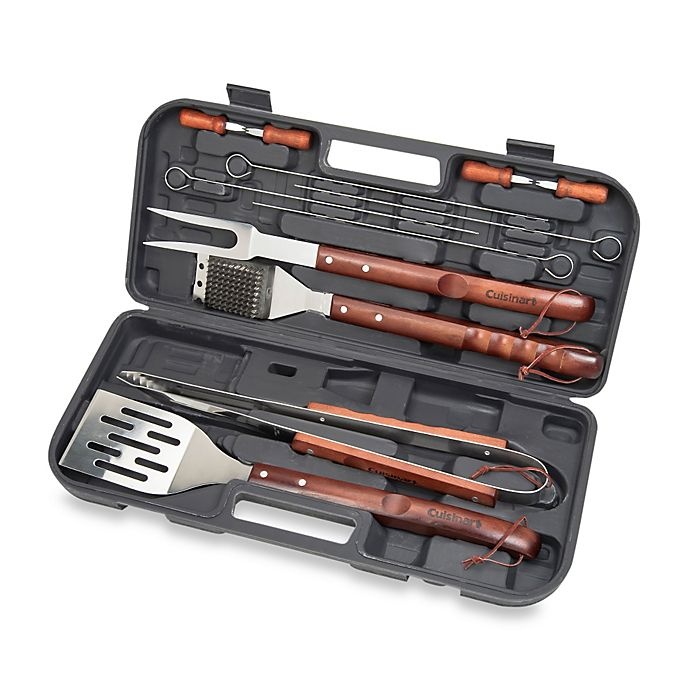 slide 1 of 1, Cuisinart Wooden Grill Tool Set, 13 ct