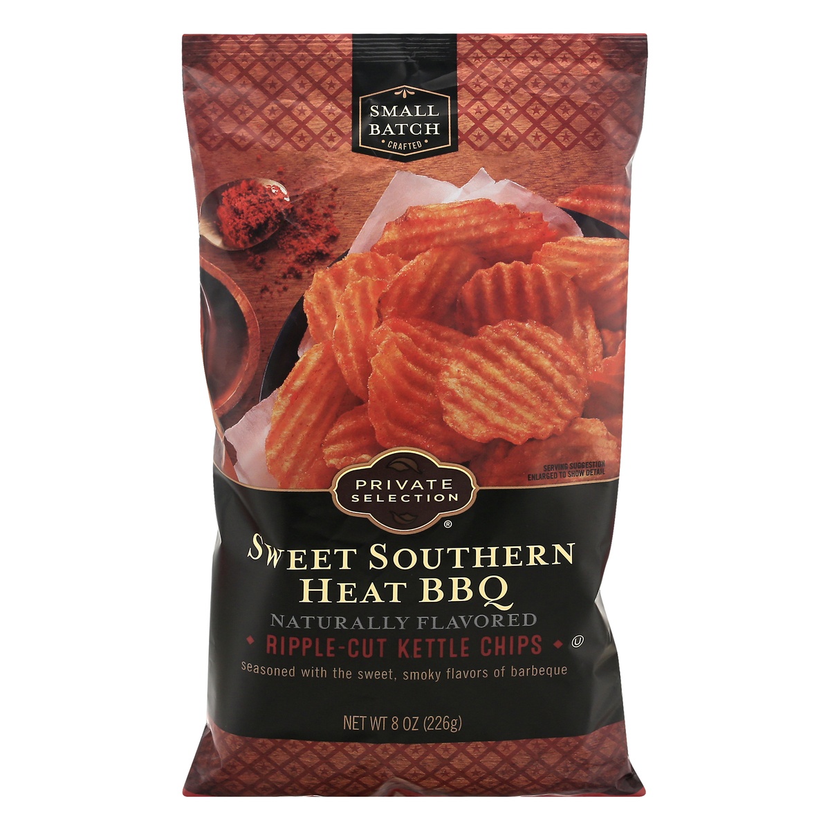 slide 1 of 1, Private Selection Sweet Southern Heat BBQ Kettle Chips, 8 oz