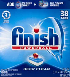 Finish Tablets Deep Clean Automatic Dishwasher Detergent 38.0 ea