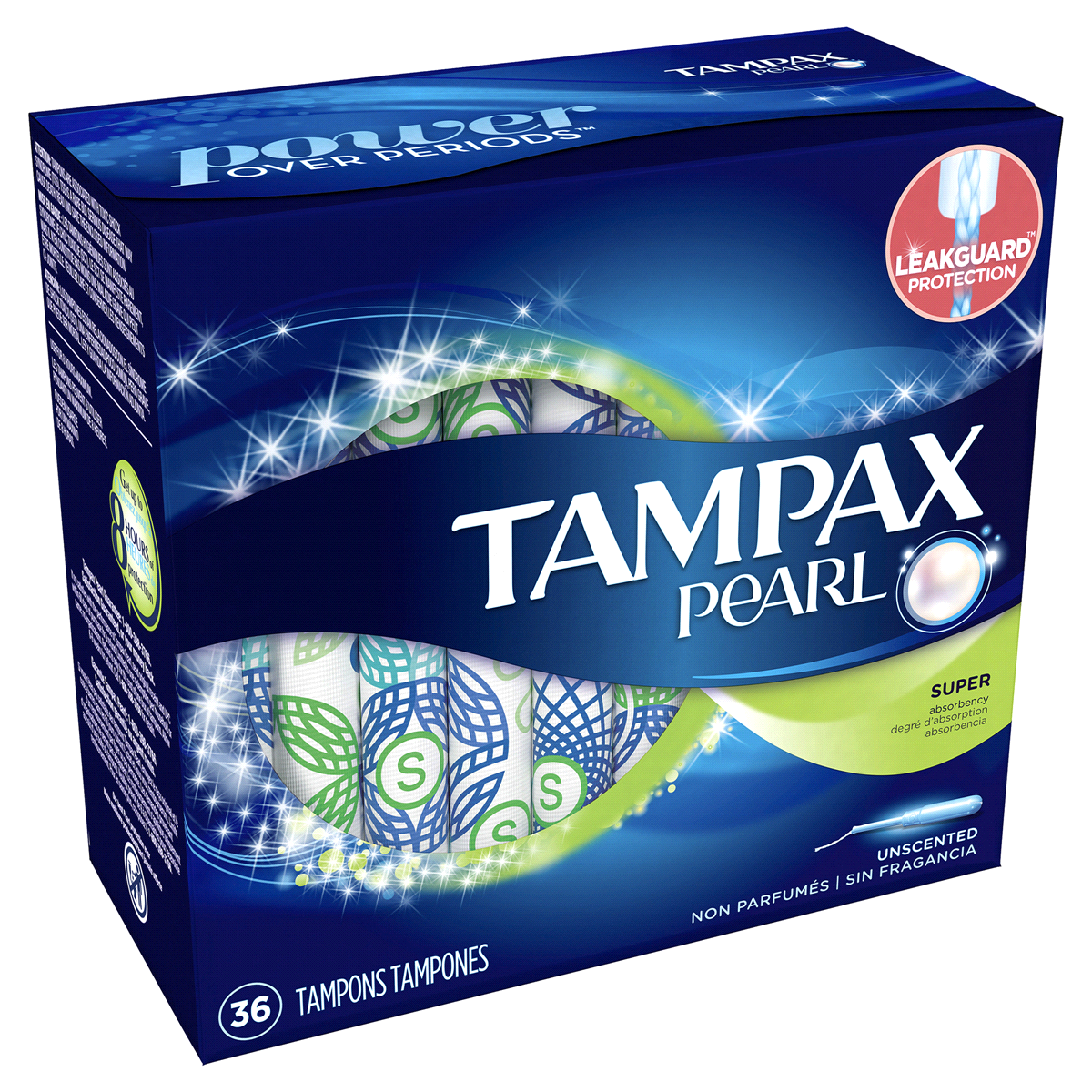 Tampax Pearl Ultra Absorbency with LeakGuard Braid Unscented