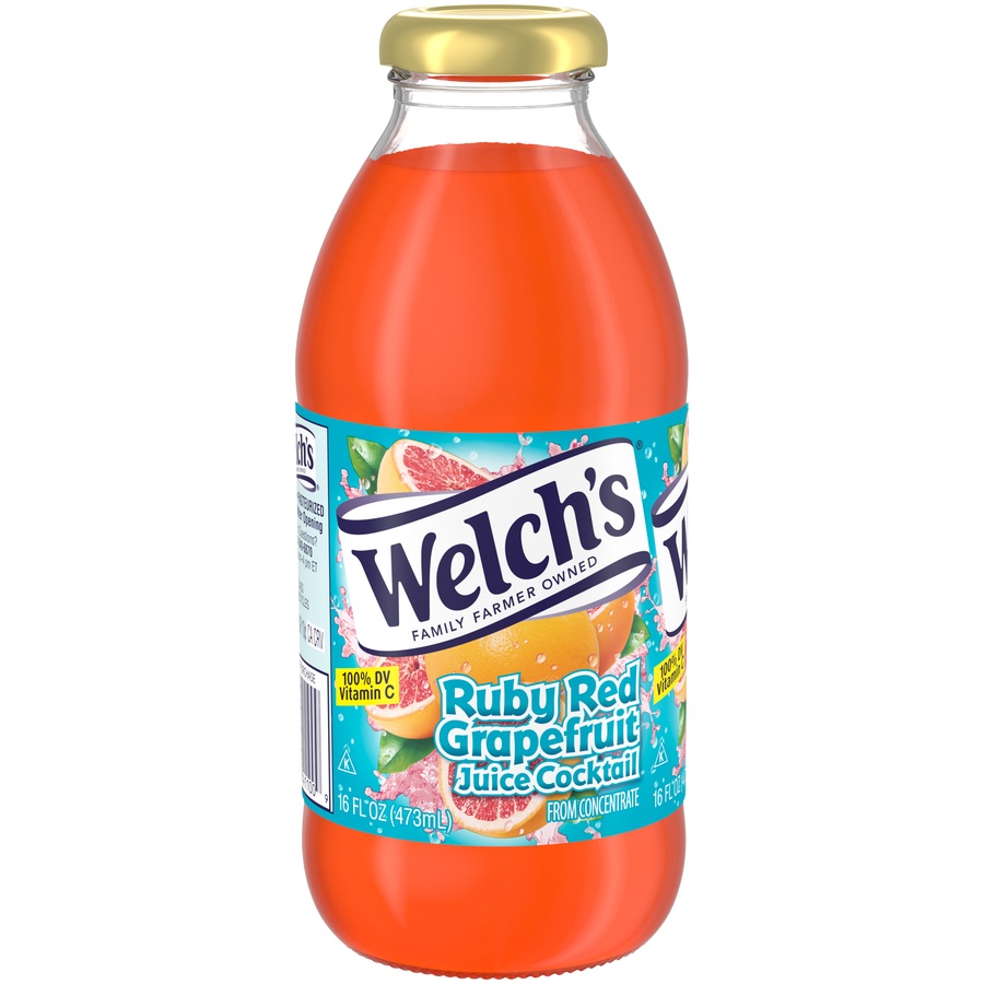 slide 1 of 5, Welch's Ruby Red Grapefruit Juice Cocktail, 16 fl oz